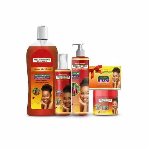 Melanotone Red Carrot Brightening Set – Complete Skin Glow Routine/6 Pieces