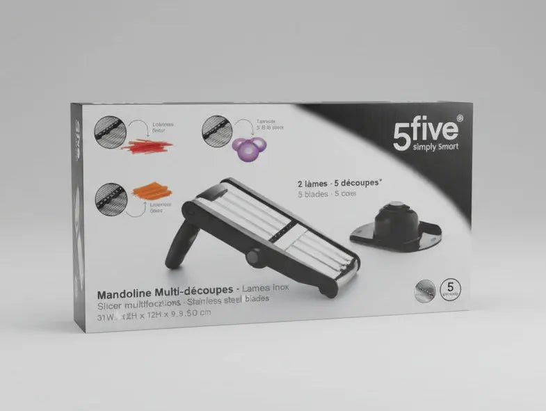 5five Mandoline Multi-Cutter – Precision Fruit & Vegetable Slicer