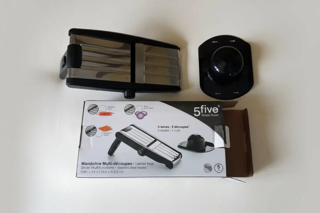 5five Mandoline Multi-Cutter – Precision Fruit & Vegetable Slicer