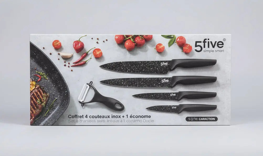 5five Simply Smart Kitchen Knife & Peeler Set 5pcs