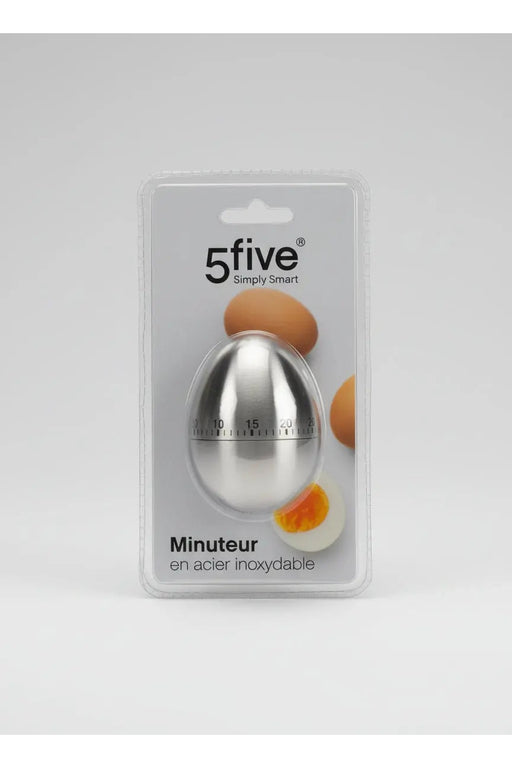 5five Stainless Steel Kitchen Timer – Egg-Shaped Mechanical Timer Murukali.com