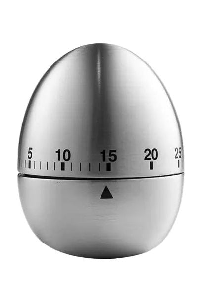 5five Stainless Steel Kitchen Timer – Egg-Shaped Mechanical Timer Murukali.com