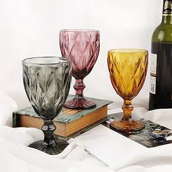 6-Piece High-Quality Glassware Set - Elegant Colored Wine Glasses Murukali.com
