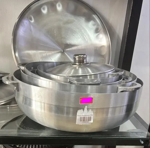 6-Piece Set of Polished Aluminum Cookware Murukali.com