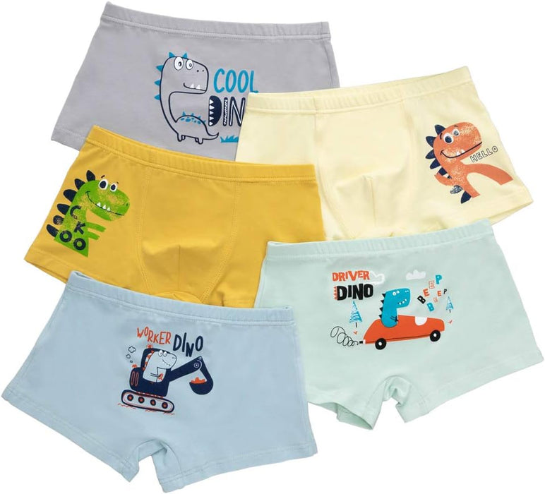 Pure Cotton Boxer Underwear for Boys <13years /6pcs