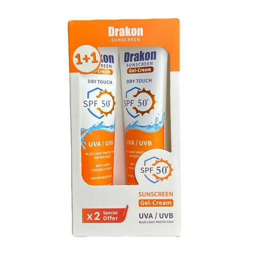 Drakon® Sunscreen gel Dry Touch SPF 50+ X2 Promo pack