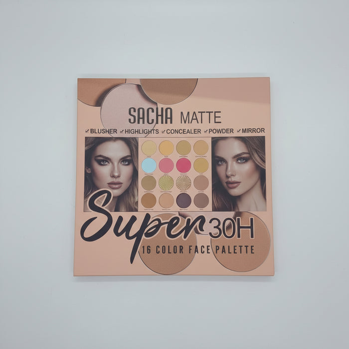 Sacha Matte Super 30H 16 Color Face Palette