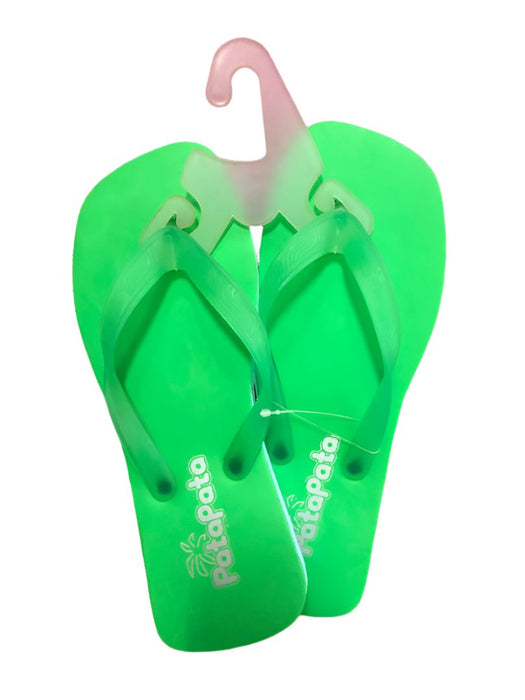 Unisex Patapata Green Rubber Flipflops For Adults