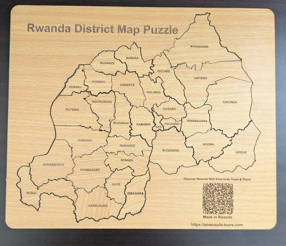 Rwanda District Map Puzzle — Murukali.com