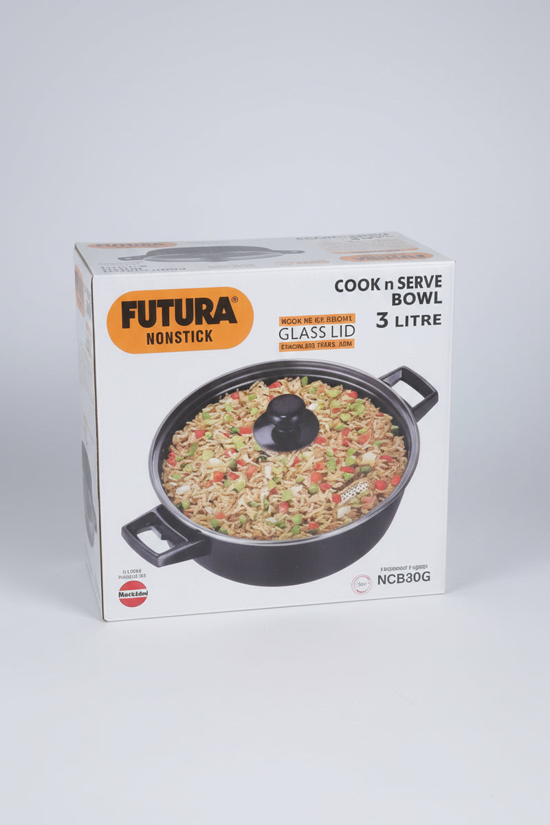 Black Futura Cooking Bowl 3-liter