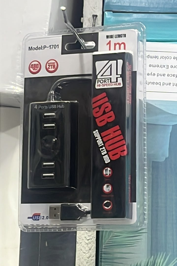 4 Port USB 2.0 Hub (Model: P-1701