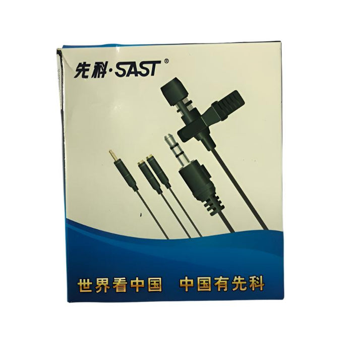 Sast Lavier Microphone MC-R1  Used for: Music recording/Interview/VLogging etc. Frequency response: 50Hz - 1600Hz