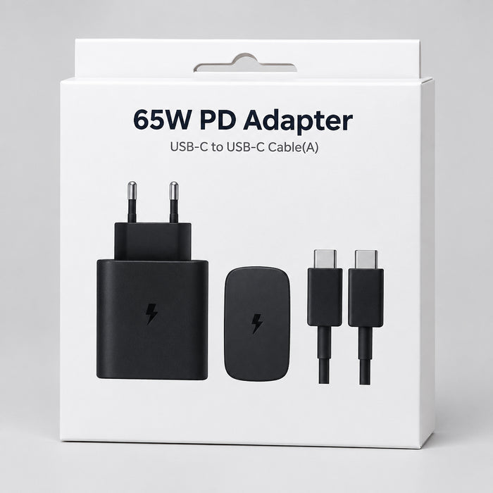 65W PD Adapter with USB-C Cable (5A)