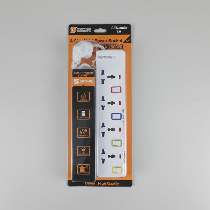Sayona 4-Way Multi Power Socket (Model SES-8040)