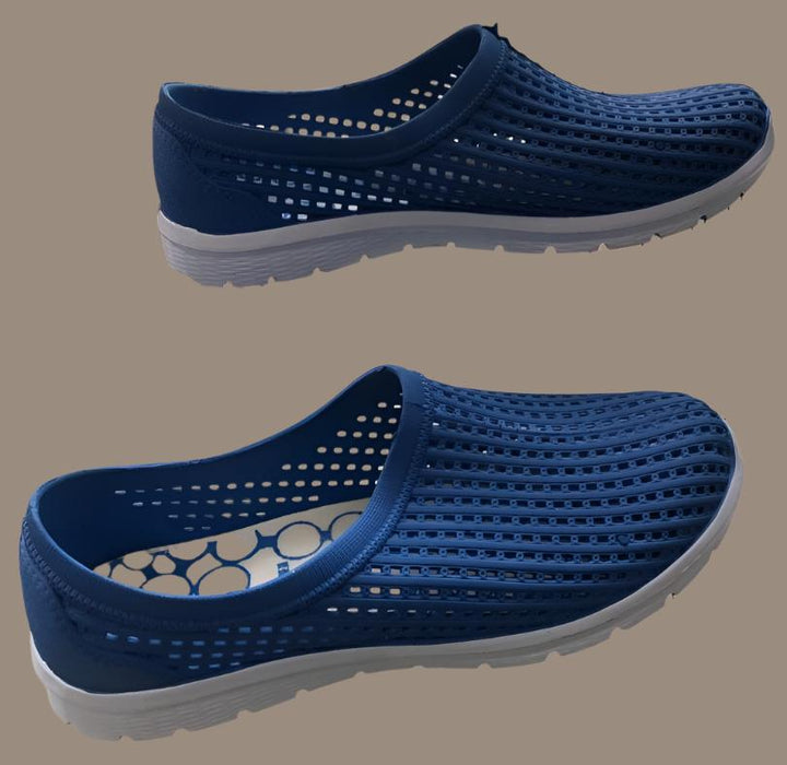 Unisex Comfy Rubber Navyblue Closed Shoes for Adults