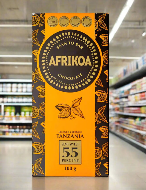 AFRIKOA Chocolate – 55% Semi-Sweet 100g Murukali.com
