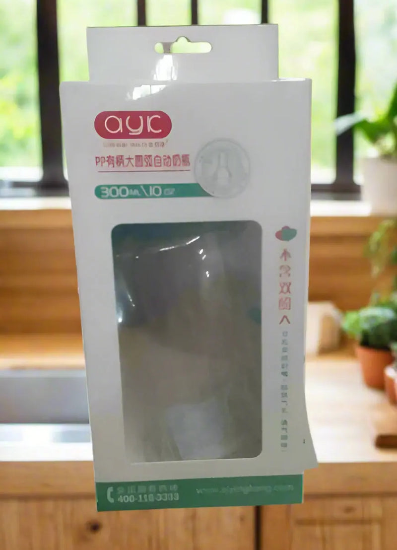 AYC PP Handle Large-Capacity Wide-Mouth Automatic Baby Bottle  300ml or 10oz Murukali.com