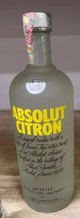 Absolut Citron Lemon Flavored Vodka - 1L (40% ABV) Murukali.com