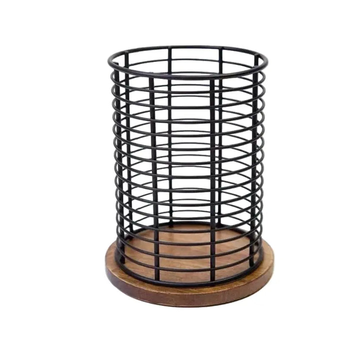 Acacia Metal Kitchen Utensil Holder Murukali.com