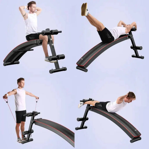 Adjustable Workout Bench with Resistance Bands -48in Murukali.com