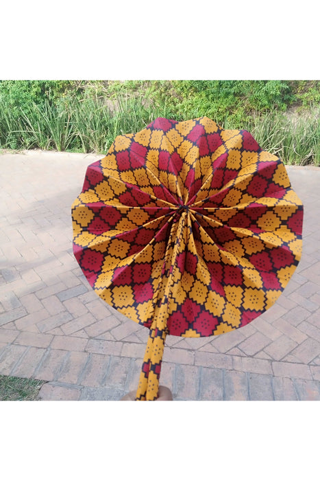 Africa Kitenge Fan Red&Yellow murukali.com