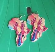 African Continent Shaped Earrings Murukali.com
