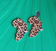 African Continent Shaped Earrings with Leopard Pattern Murukali.com