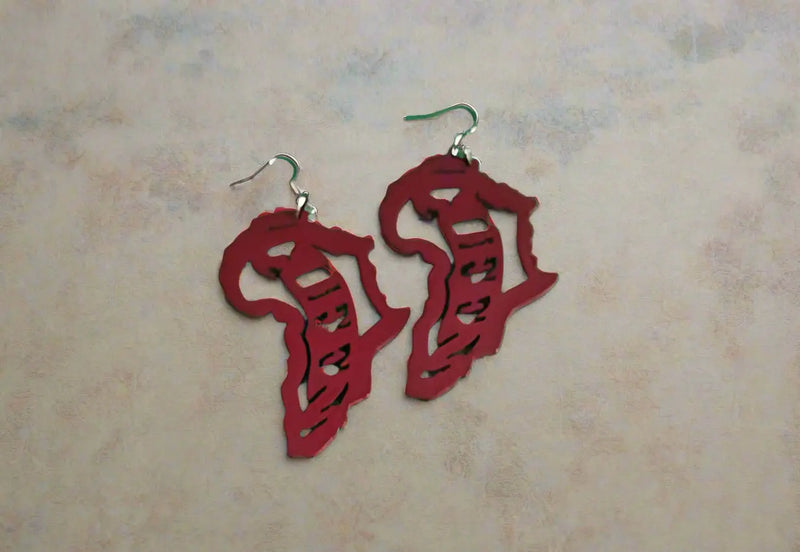 African Map Queen Earrings Murukali.com