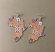 African Map Wooden Earrings Murukali.com