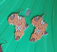 African Map Wooden Earrings Murukali.com
