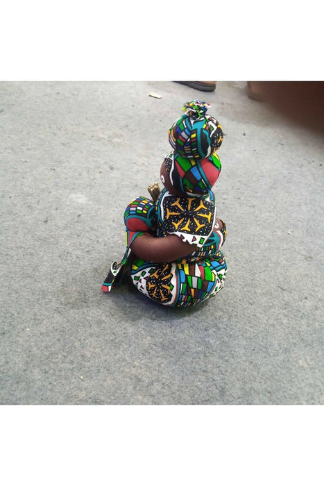 African Mother Sit Doll Handcraft murukali.com