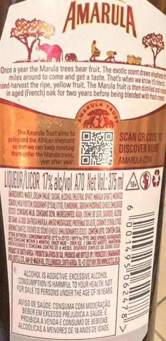 Amarula Cream Liqueur 375ml Murukali.com