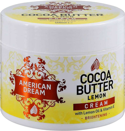 American Dream Cocoa Butter Lemon Brightening Cream Infused with Lemon Oil & Vitamin E 500ml murukali.com