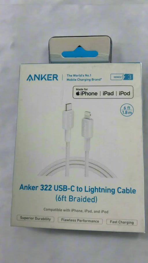 Anker 322 USB-C to Lightning cable. Elite Digital