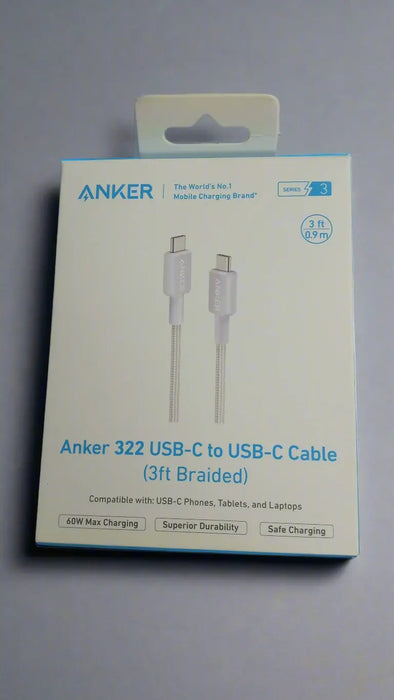 Anker 322 USB-C to USB-C Cable (3ft) Elite Digital