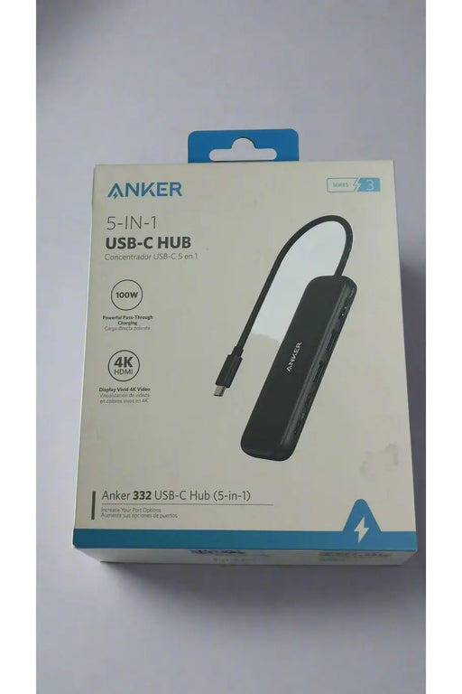 Anker 5-in-1 USB-C Hub (Model 332) – 100W Power & 4K Video Output Elite Digital