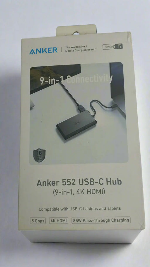 Anker 552 USB-C Hub – 85W Charging, 4K HDMI, and 5Gbps Speed Elite Digital