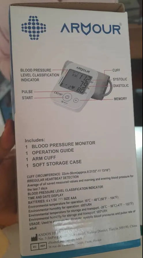 Armour For Wellness Digital Blood Pressure Monitor With Memory KD-5923 Murukali.com