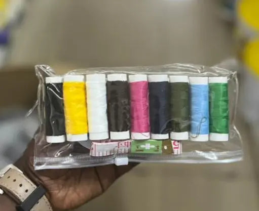 Assorted Sewing Thread Pack - 9 Vibrant Colors for All Projects Murukali.com