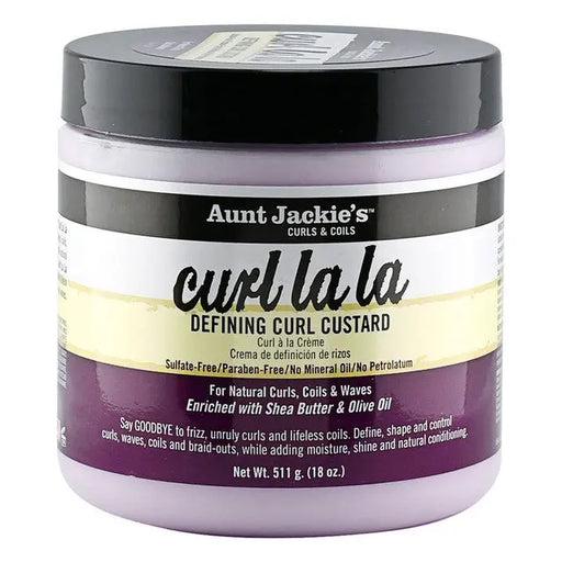 Aunt Jackie's Curls and Coils Curl La La Defining Curl Custard for Natural Hair Curls, Coils and Waves Enriched with shea Butter and Olive Oil, 430 ml Murukali.com