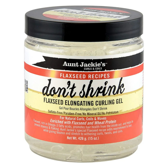 Aunt Jackie's Flaxseed Recipes Don't Shrink Elongating Hair Curling Gel Murukali.com