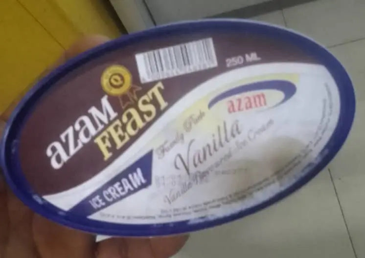 Azam Feast Vanilla Ice Cream - 250ml Family Pack Murukali.com