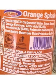 Azam Orange Splash Flavoured Carbonated Soft Drink 300ml Murukali.com