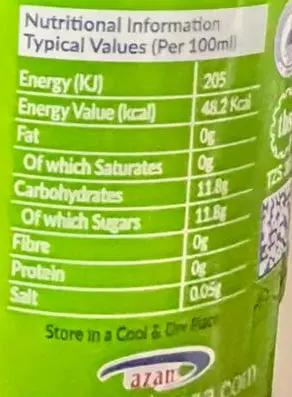 Azam Swiss Lemon & Lime 300ml Murukali.com