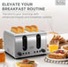 BLACK+DECKER  4 Slice Parallel Slot Toaster - Stainless Steel Murukali.com