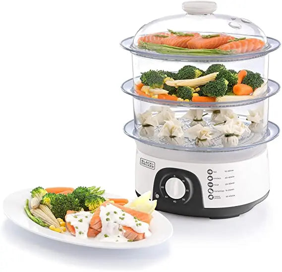 BLACK+DECKER 775W 10L Food Steamer 3-Tier murukali.com
