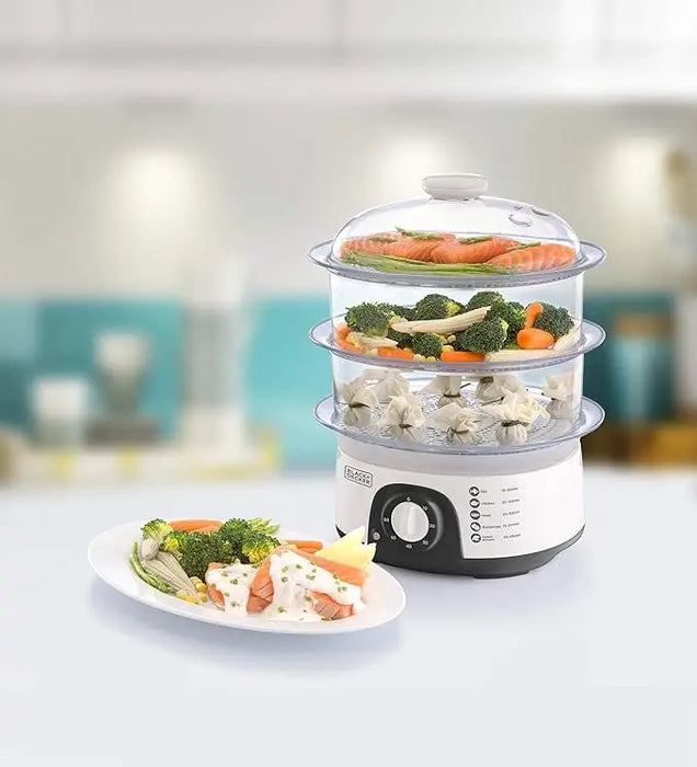 BLACK+DECKER 775W 10L Food Steamer 3-Tier murukali.com