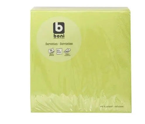 BONI NAPKIN LIME GREEN 33X33CM 50PC murukali.com