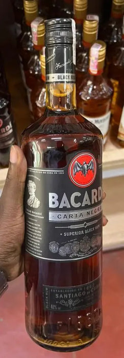 Bacardi Carta Negra Superior Black Rum - 750ml (40% ABV) Murukali.com