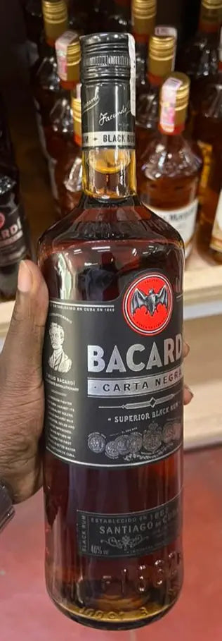 Bacardi Carta Negra Superior Black Rum - 750ml (40% ABV) Murukali.com